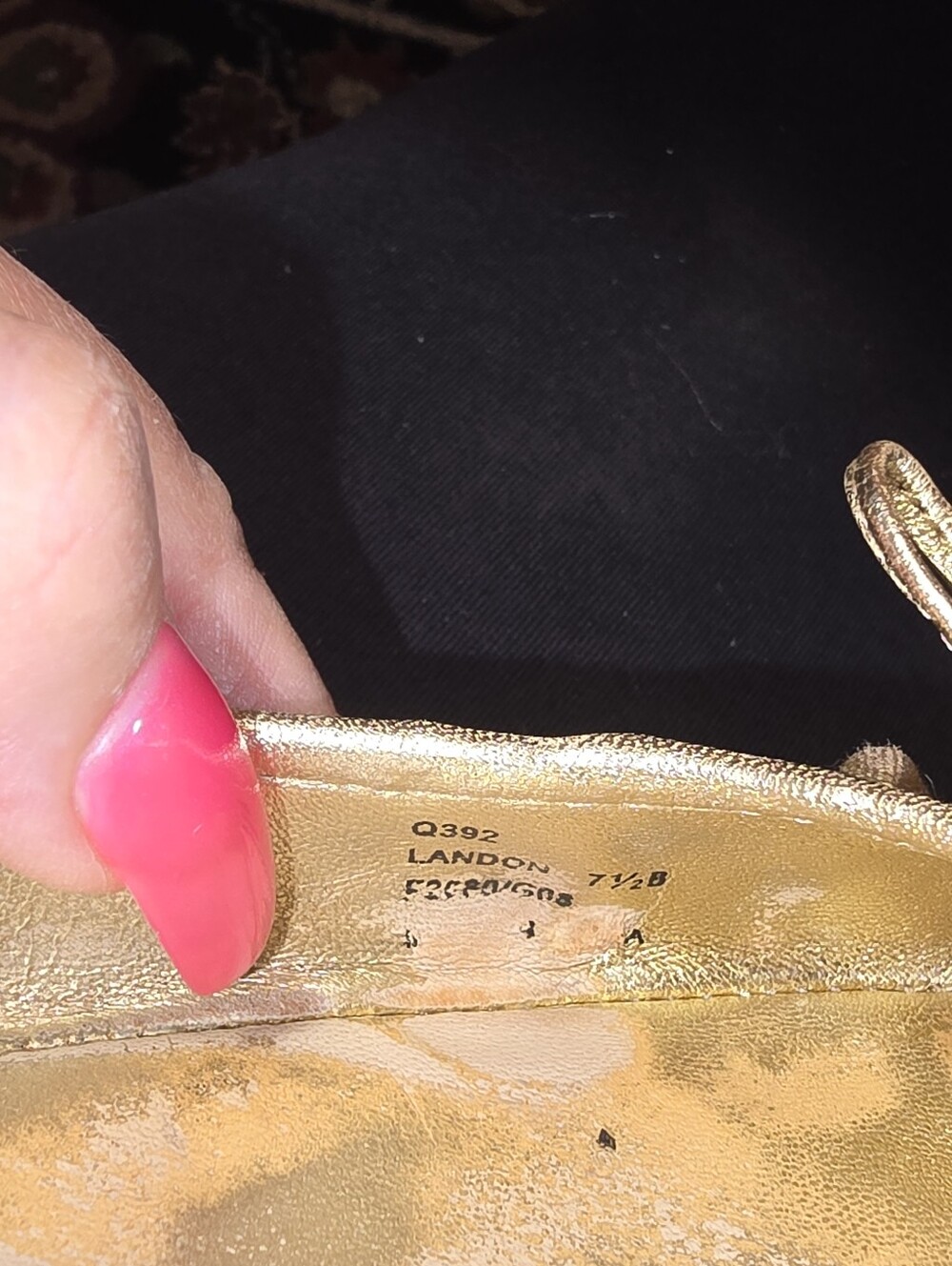 Coach Landon Gold & Gold Signature Ballet Flats - Picture 8 of 11